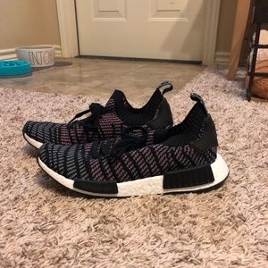 Black and pink adidas shoes